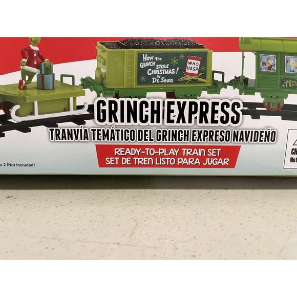 Dr. Seuss The Grinch Christmas Holiday Express Train Play Set 12pc Damaged Box - Picture 7 of 11